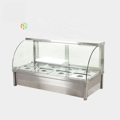 China High Quality Commercial Glass Showcase SS201 Electric Snack Warmer Tabletop Display for sale