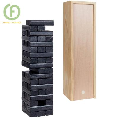 China Well Sanded Edges PERFECT PLAY Blocks Tumbling Tower For Outdoor Classic Play With Brown Wood Stain for sale