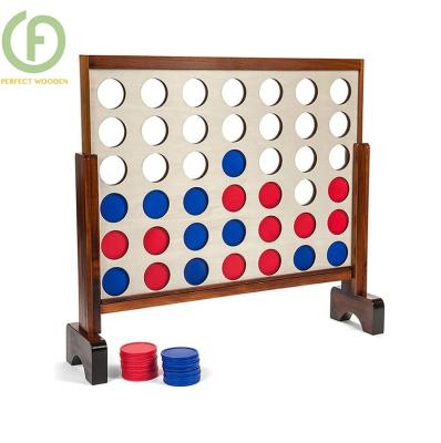 China Giant Wooden Size 4 in a Row Game Carry Case Portable Fun for Kids and Adults and Plant Pieces for sale