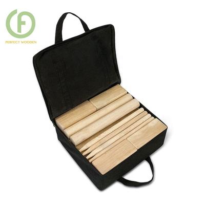 China Best Quality Rubberwood Kubb Viking Chess Lawn Game With FSC Wooden Yard Carry Case for sale