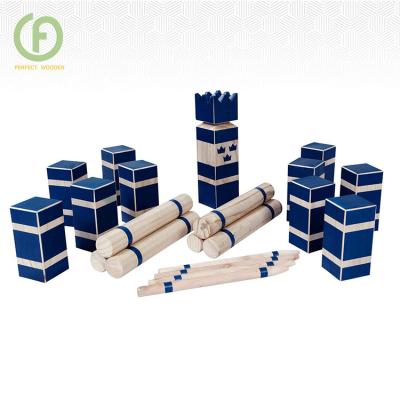 China Garden Games Outdoor Games Wooden Kubb Game Set For Outdoors, Lawn, Bars, Backyards for sale