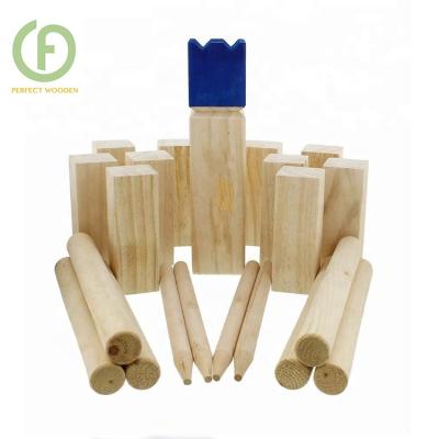 China Door Entertainment Customized Designed Wood Premium Pine Kubb Game Set With Cary Case Directly From Factory for sale