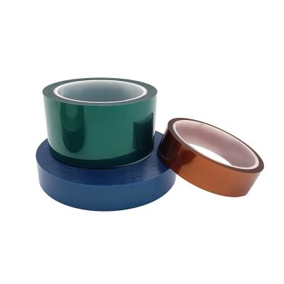 China Wholesale Hot Sale Heat Resistant Silicone Adhesive Film Green Pet Polyester Pressure Sensitive High Strength Plastic Tape for sale