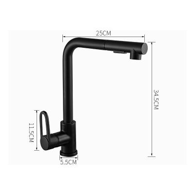 China Sense Faucets Ewin Pull Out Black Copper Kitchen Faucets For Hot Cold Kitchen Bathroom Sink Tapware Kitchen for sale