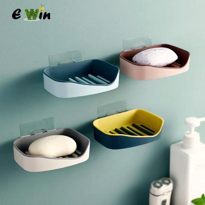 China Ewin Modern Bathroom Soap Holder Bathroom Accessories Self Adhesive Bath Soap Box No Drilling Soap Dish for sale