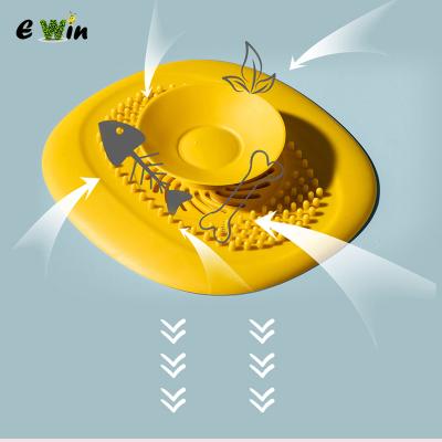 Cina Ewin Silicone Hair Catchers Shower Tub Water Stopper Bathroom Kitchen Floor Stocked Rubber Filter Rubber Sink Drain Strainer in vendita