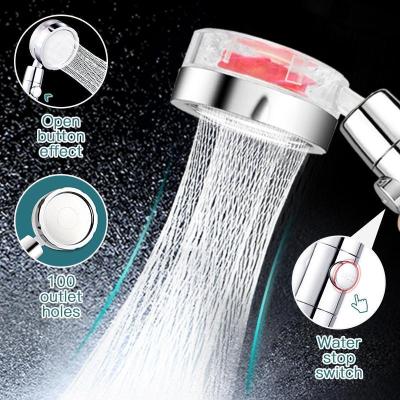 China 360 Rotated Slide Bar Water Jet High Pressure Saving Rainless Shower Pressurized Bathroom Accessories Shower Head for sale