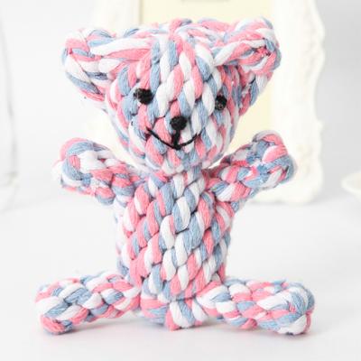 China Dog Auto Play Tug Cotton Rope Chewing Toy Multifunctional Interactive Durable Hot Selling Durable Chewing Rope Toy for sale