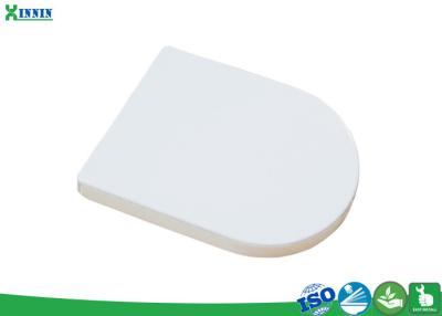 China 18 Inch D Shape PP Plastic Toilet Seat Cover , Full Encircle Edge for sale