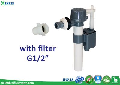 China Compact Design Side Entry Fill Valve Plastic Inlet With External Filter G1/2