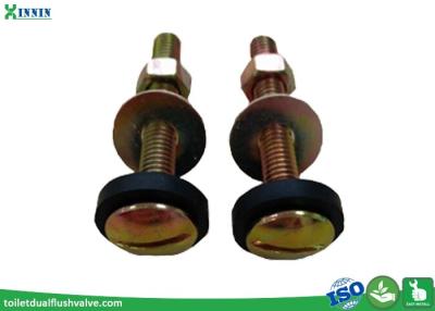 China Toilet Accessories Toilet Tank to Bowl Bolts Set Of Two In Steel Brass Plated for sale