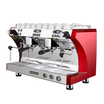 China Hot Sale Hotel Professional Cappuccino Maker Double Head Electronic Semi-automatic Espresso Coffee Machine For Cafe for sale