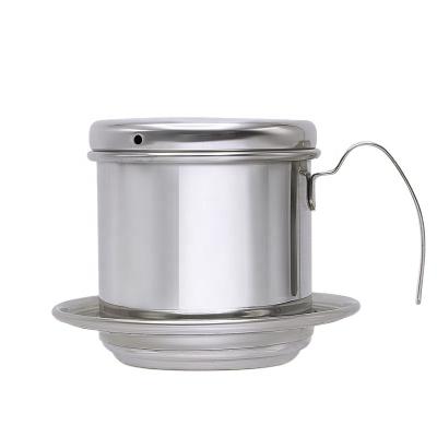 China Wholesale Stainless Steel Coffee Pot Metal Camping Drip Device Vietnam Coffee Drip Pot Coffee Tool Best Viable Prices for sale