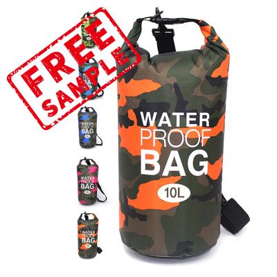 China Waterproof Free Sample 2022 Summer Custom Beach Bags Waterproof Duffle Hiking Backpack Climbing Dry Bags For Men Women for sale