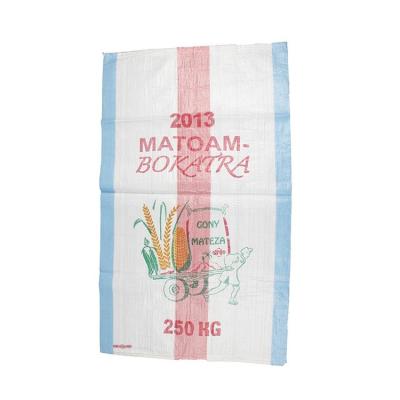 China Food Grade Polypropylene Recyclable Agricultural PP Woven Sack Sack 50kg White Grain Bags for sale