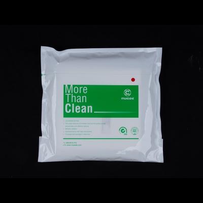 China High Quality Stocked Edge 110g Cleanroom Wiper 9 Inch PCB Ultrasonic Sealed White Cleaning Cloth Clean Room Wiper for sale