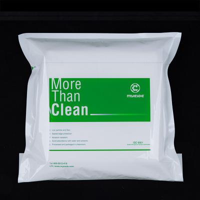 China Dust-Remove Disposable Industry Wipes 100 Class 10 Dry Lint Free Cleaning Cloth 210gsm 4inch Microfiber Polyester Cleanroom Wiper Supplier for sale