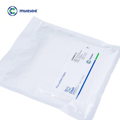 China Stocked Cleanroom 100 Polyester IPA Presaturated White Industrial Disposable Wipes Lint Free for sale