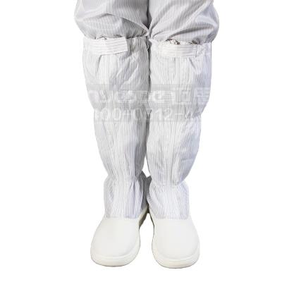 China Long Sleeve White Blue Color Occupational Safety Cleanroom Working Booties Anti-Static for sale