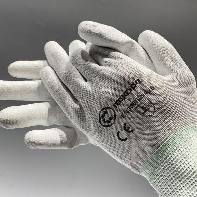 China Esd Gloves PU Coated Anti Static Anti Static Guantes Glove Para Electrnica for sale