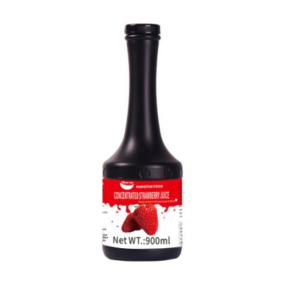 China Fruit Syrup Concentrate Bubble Tea Fruit Juice Concentrate Strawberry Juice 900ml for sale