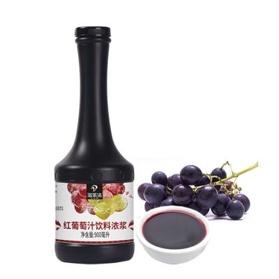 China Milk Tea Supplier Fresh Fruit Aromatic Concentrate Beverage Fresh Fruit Grape Juice Concentrate Syrup 900ml for sale