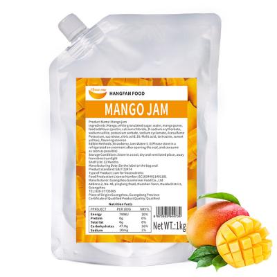 China Good Taste Wholesale Price Concentrate Fruit Mango Syrup Boba Tea Mango Juice Syrup 900ml for sale