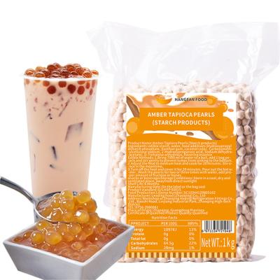 China Best OEM/OBM/ODM/Training Price Wholesale Price Tapioca Pearls Big Pearl 1kg Tapioca Pearl Amber Boba for sale