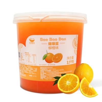 China OEM/ODM/OBM/Training Wholesale Food Taste Good Orange Jumping Boba Real Fruit Jumping Boba For Drinking for sale