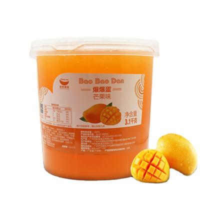 China OEM/ODM/OBM/Training Most Popular Wholesale Good Taste Popping Boba Mango Bubble Tea Popping Boba Pearl for sale