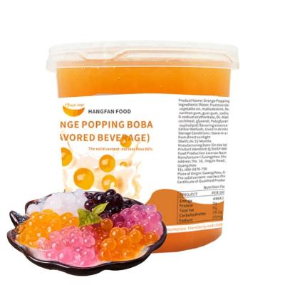 China OEM/ODM/OBM/Training wholesale instant boba jumping orange beads ball 3kg fruit flavor bubble tea fruit tea ice puffing base material for sale