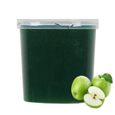 China OEM/ODM/OBM/Training greenapple bubble tea juice coating chocolate greenapple jumping boba for sale