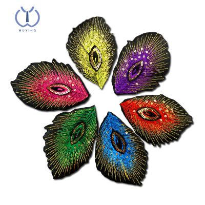 China Garment\jeans\DIY\bags\Overcoat Peacock Feather Series Embroidery Patches For Clothing Backpack Decorative Applique Patches Badge for sale