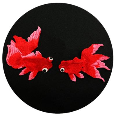 China Garment\jeans\DIY\goldfish series of bags\overcoats embroidery patches for clothing backpack decorative Applique patches badge for sale