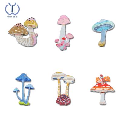 China Garment\Jeans\DIY\Bags\Overlay Beautiful Mushroom Embroidery Patches For Clothing Backpack Decorative Applique Patches Badge for sale