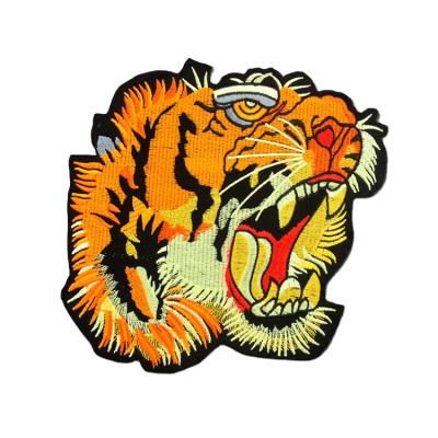 China Garment\Jeans\DIY\Bags\Overlay Tiger Series Embroidery Patches For Apparel Backpack Sew-on Patches For Jeans Applique Patches Decorative Badge for sale