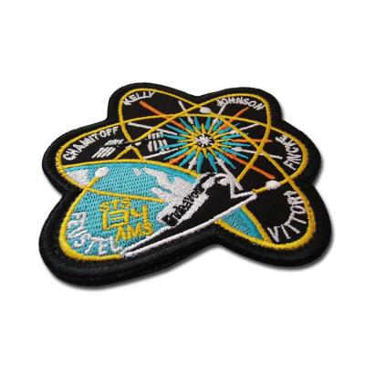 China Handmade Embroidery Cloth Costume Space Astronaut Rocket Ship Patch Planet Microstamp Soft Embroidery Patches For Apparel And Jackets for sale