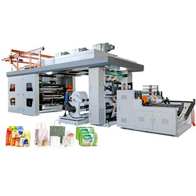 China Factory 6 color kraft paper packaging bag CI printing flexo central printing machine for sale