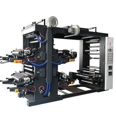 China Magazines printing stack 4 colors carton box bag anilox roll flexographic die cutting machine for sale