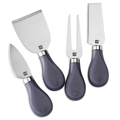 China Viable Factory Outlet Kitchen Instruments Plastic Handle Cheese Tool Stainless Steel Cheese Knife Set 4 Pieces for sale