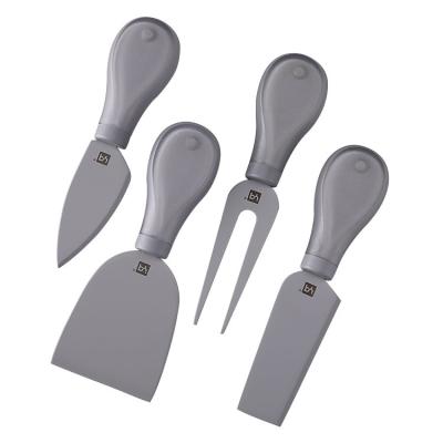 China Sustainable Factory Outlet Stainless Steel Cheese Tool Kit Colorful Non-Stick Coated Cheese Knife Set Of 4 for sale