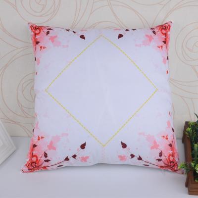 China 100% Polyester 16x16 Inch DIY Custom Polyester Pillow Case White Sublimation Double Side Pillow Cover for sale