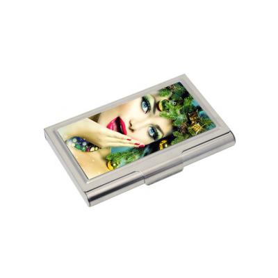 China Fashion Metal Sublimation Name Card Holder Blank Card Box Heat Press Blank Custom Name Card Holder For Gift for sale