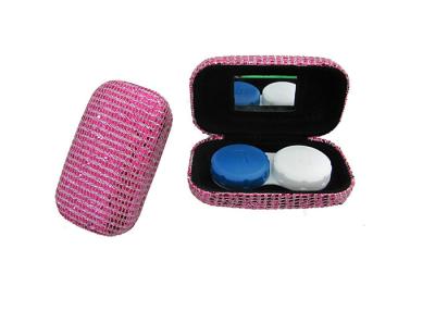 China Custom Twinkle Cute Contact Lens Case Box Eye Contact Case With Soft Felt Lining for sale