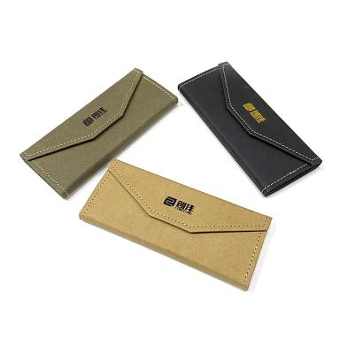 China Hard paper kraft brown paper eyeglasses sunglasses spectacle gift packing case for sale