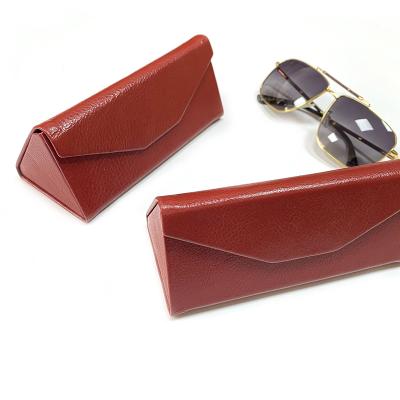 China PU leather folding Eyeglasses Case for Sunglasses reading glasses optical Foldable Holder for sale