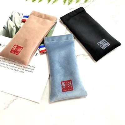 China Custom Fashion Bag Cheap Felt Eyeglasses Case Sunglasses Pouch & Bag for sale