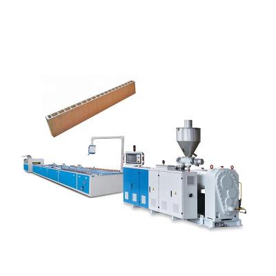 China Exterior Profile Wood Grain Wpc PVC Split Foam Board Extrusion Machine Manufacturer for sale