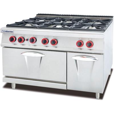 China Commercial stainless steel stainless steel gas stove with 6 burner gas cooker with oven price for sale