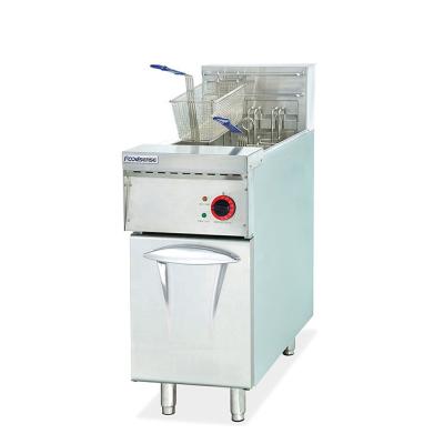 China Commercial kitchen equipment 1-Tank 2 basket restaurant kitchen fryer rack/frymaster electric deep fryer/deep fryer equipment for sale